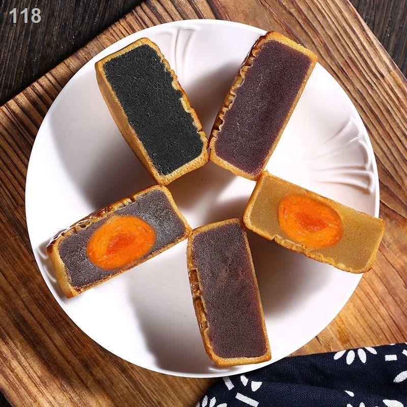 【2021】[Mua 15 tặng 15] Bánh trung thu lòng đỏ trứng Quảng Đông, nhân sen, đậu, nhỏ, ngọt, snack, hộp quà kiểu cổ