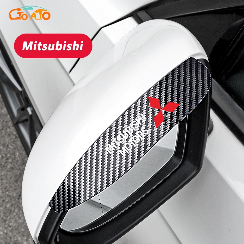 GTIOATO 2 Chiếc Vè Che Mưa Gương Chiếu Hậu Sợi Carbon Vè Che Mưa Gương Chiếu Hậu Ô Tô MiếNg DáN ChốNg NưỚC GưƠNg Ô Tô TấM DáN GưƠNg DáN KíNh Ô Tô ChốNg NưỚC Phụ KiệN Xe HơI Cho Mitsubishi Xpander Attrage Outlander Mirage