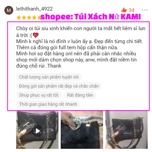 Túi Xách Nữ Chanel Hobo Quảng Châu, Túi Đeo Chéo Nữ Hobo Da Trơn, Da Vân Rắn Chính Hãng Sang Chảnh KAMI - HOBO VIP