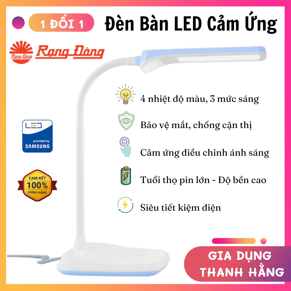 Đèn chống cận để bàn cảm ứng Rạng Đông RD-RL-36.LED, 4 nhiệt độ, 3 màu, tuổi thọ pin lớn,an toàn với bé - Bảo hành 2 năm