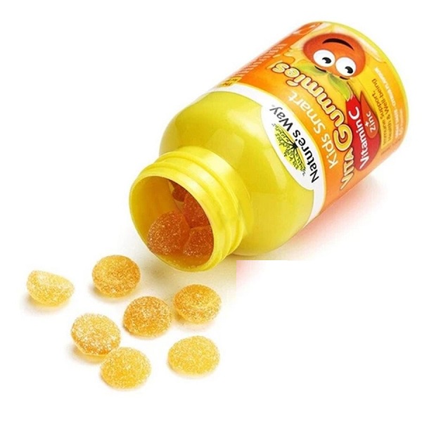 Kẹo Dẻo Cho Bé Nature's.Way Kids Smart Vita Gummies Multi Vitamin for Fussy Eaters Kích Thích Ăn Ngon 60 Viên