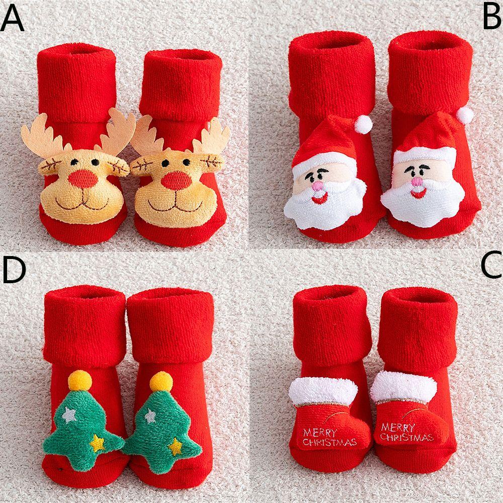 Vớ Cotton Dày Dặn Thấm Hút Mồ Hôi Chủ Đề Giáng Sinh Cho Bé