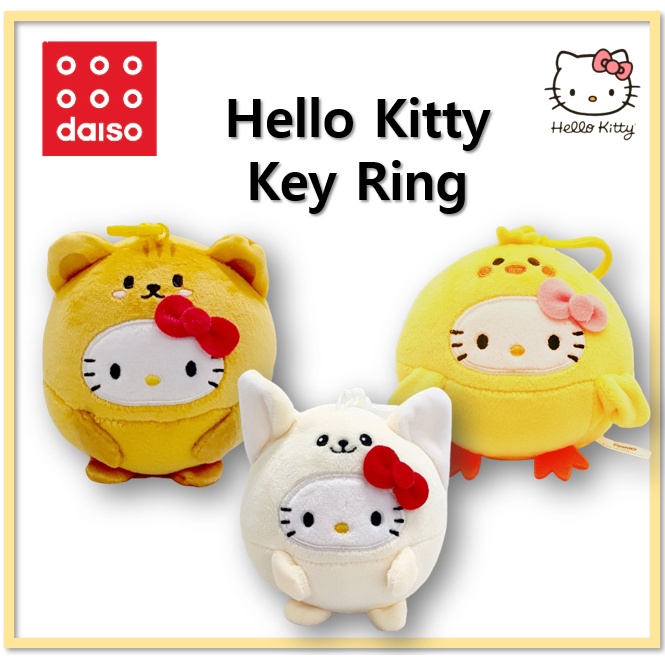 [DAISO Korea] Búp Bê Hellokitty Đeo Khẩu Trang (Cáo / Sóc / Gà Con)