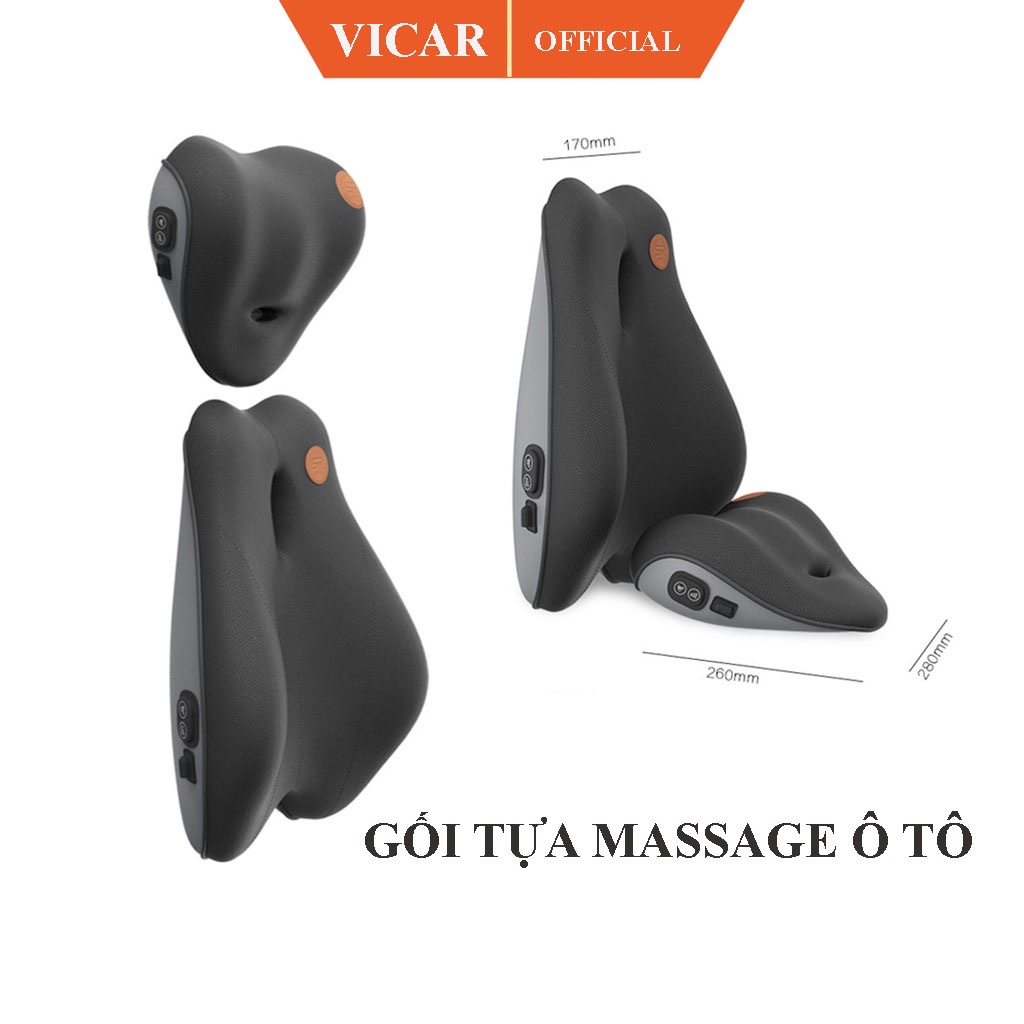 Gối Tựa Đầu, Tựa Lưng Massage Cao Su Non Giảm Đau Mỏi Cổ Vai Và Cột Sống phù hợp trên xe ô tô, văn phòng - Vicar