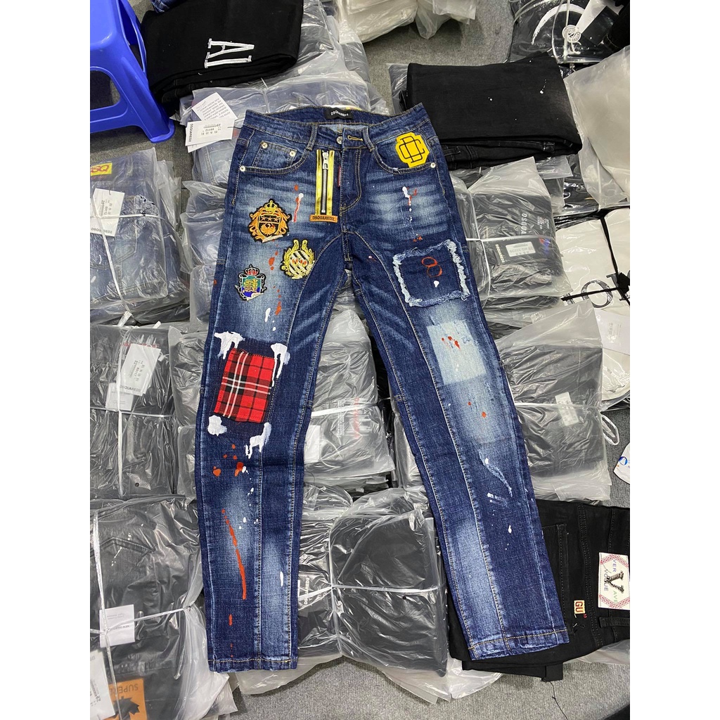 [FREE SHIP] Quần Jean AMIRI mix khoá - Quần Jean DSQ max đẹp - Quần Jean LV siêu đỉnh