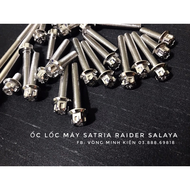 Ốc salaya full bộ lốc máy satria raider fi150