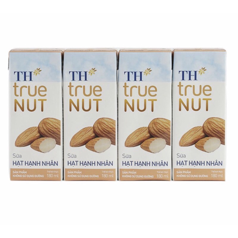 Sữa Hạt Hạnh Nhân TH True Nut Lốc 4 Hộp 180ML