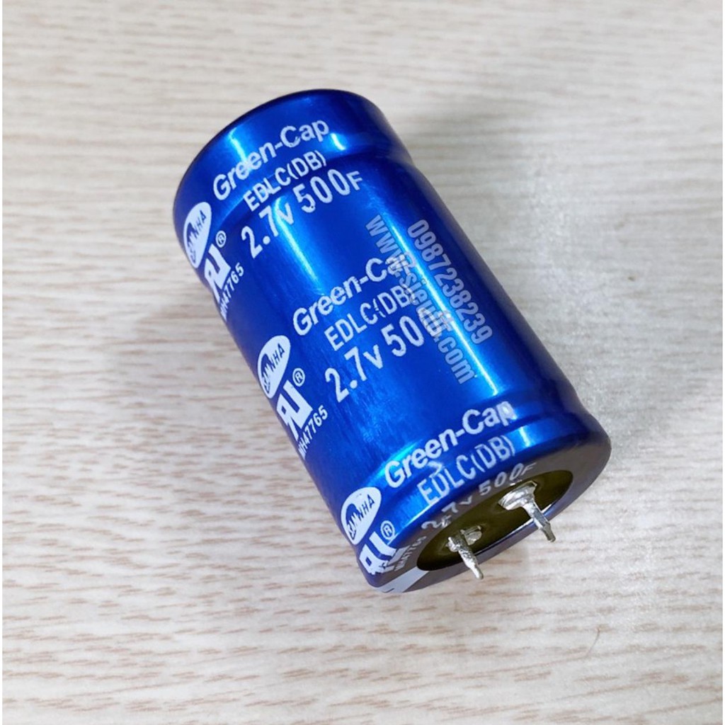 Siêu tụ điện 500F 2.7V - Super Capacitor 500F 2.7V