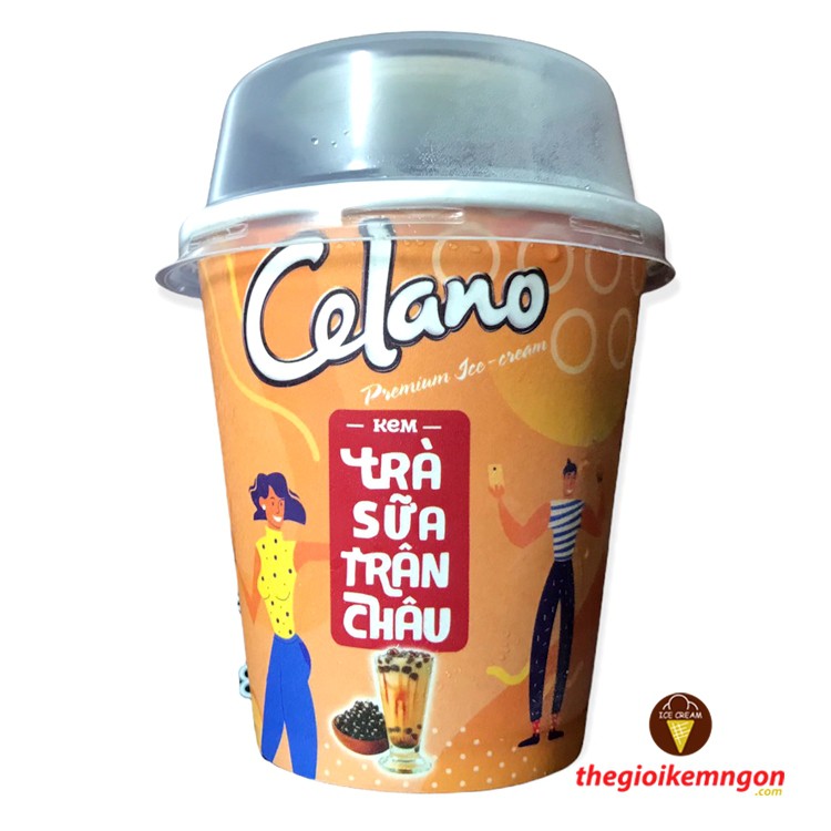 Kem ly trà sữa trân châu Celano 100g