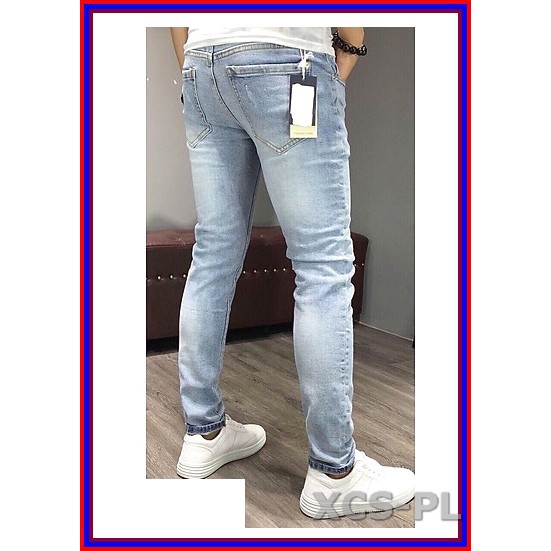 Quần jean nam cao cấp xanh bạc xước nhẹ 5678 không xù lông, không ra màu, chất giãn tốt 5n.3.181