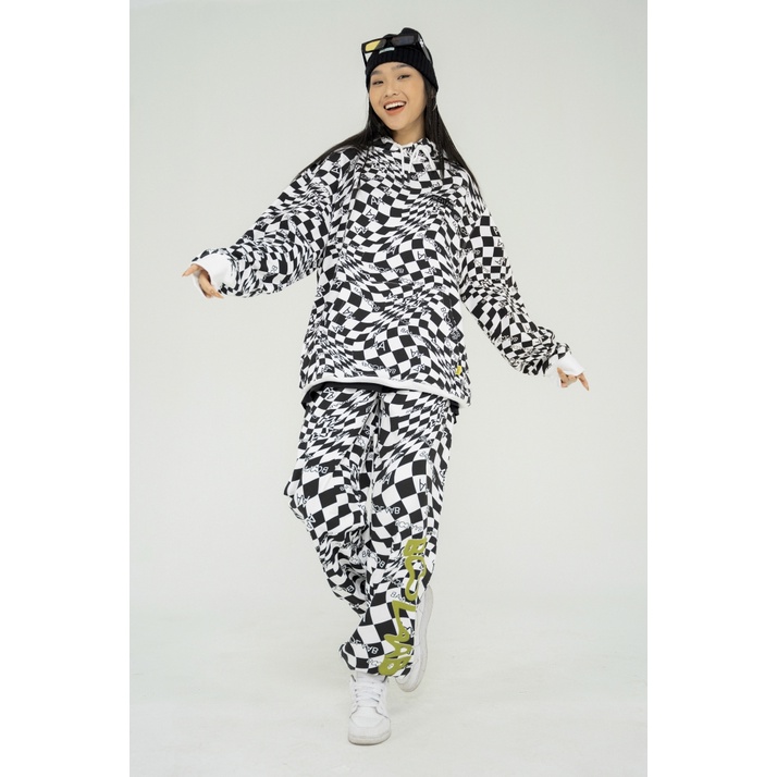 Quần Jogger Unisex BOO Dáng Rộng Họa Tiết Checkerboard Hottrend BOOLAAB