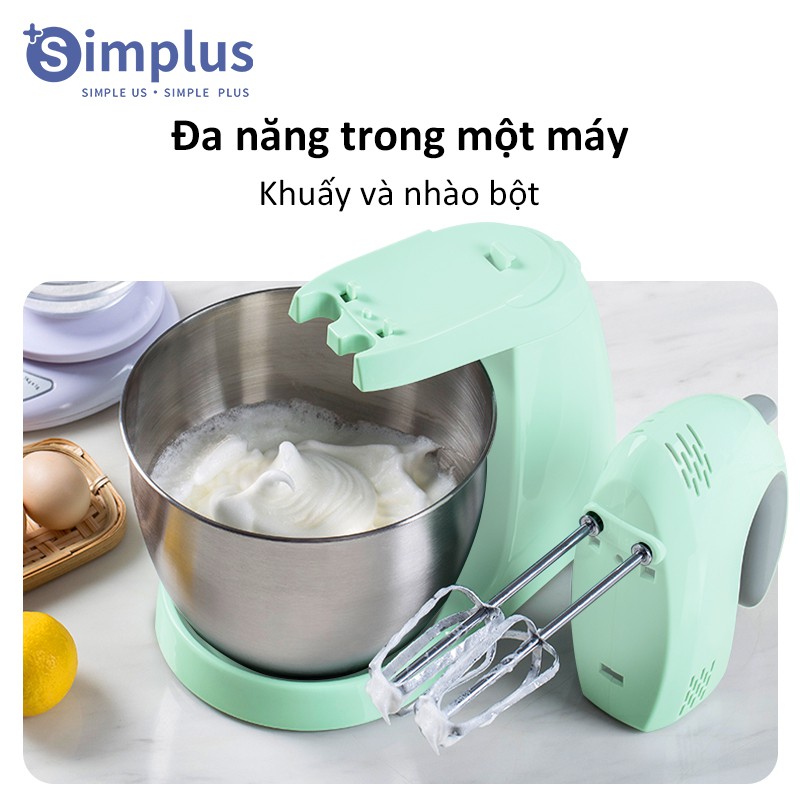 Máy đánh trứng để bàn cầm tay đa năng loại nhỏ gia đình, trộn, nướng, nhào, đánh kem, máy đa năng