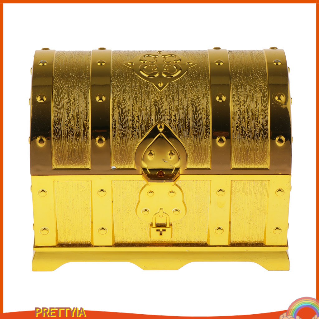 Hộp Đồ Chơi Kho Báu Cướp Biển Màu Sắc Cổ Điển Dành Cho Trẻ Em