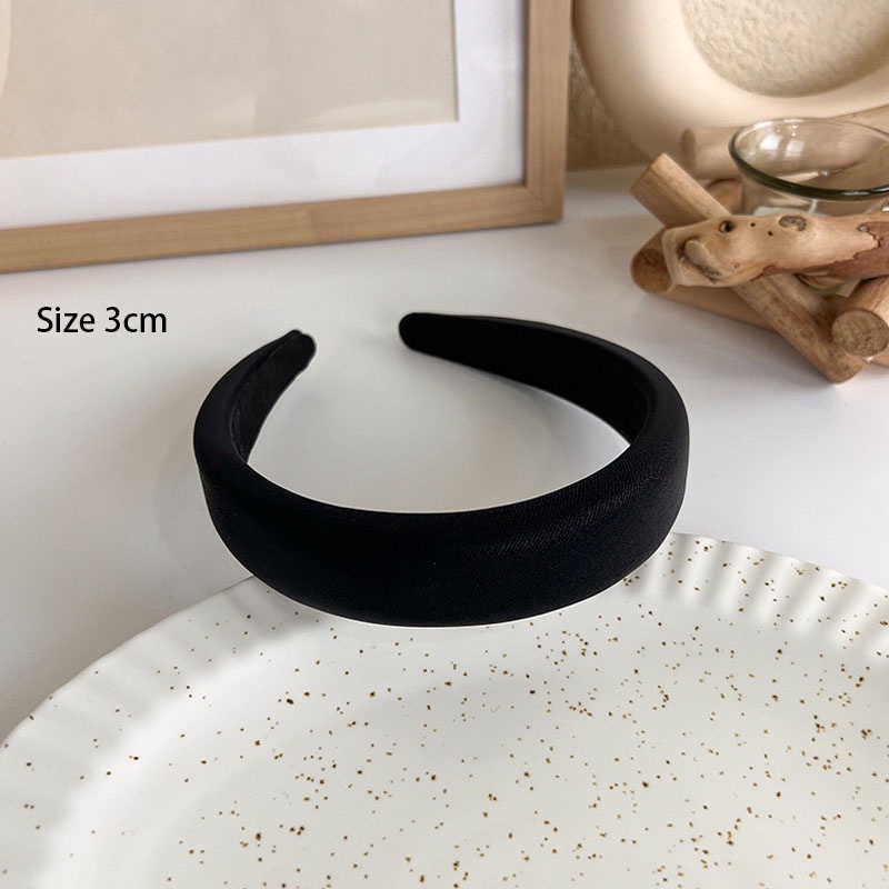 Cài tóc bản rộng màu đen kiểu dáng xinh xắn thời trang