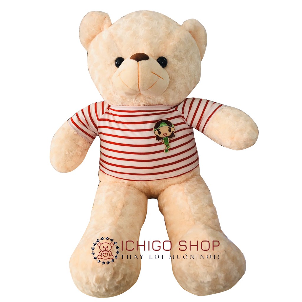 GẤU BÔNG TEDDY KHỔ VẢI 1M MÀU KEM ĐẢM BẢO 100% GÒN