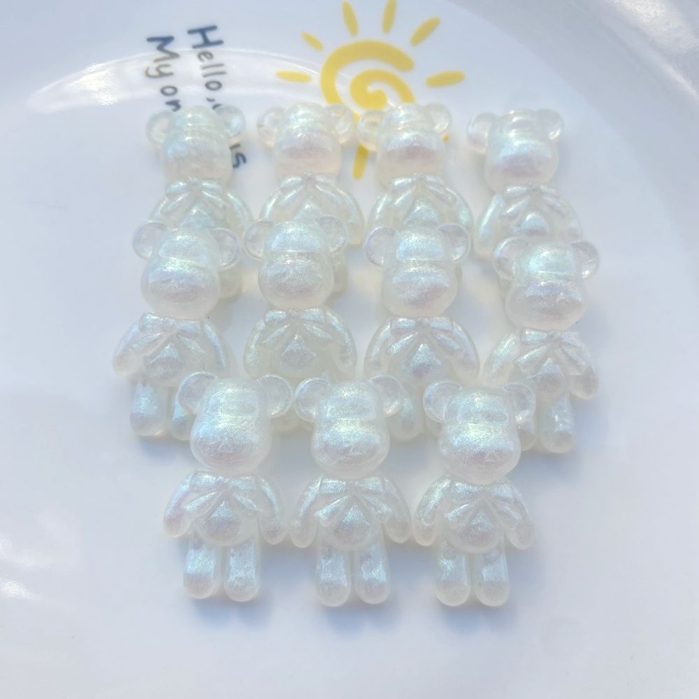 Set 10 Ghim Cài Áo 3D Đính Đá Pha Lê Hình Gấu Thỏ Sang Trọng DIY