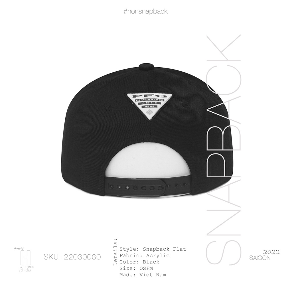 Mũ snapback thời trang nam màu đen cao cấp logo Columbia tròn hàng chất lượng tiêu chuẩn xuất khẩu free size