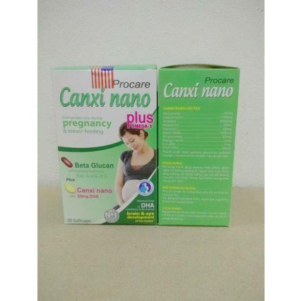 VIÊN UỐNG CANXI NANO BỔ SUNG CANXI CHO PHỤ NỮ CHUẨN BỊ MANG THA LỌ 30 VIÊN