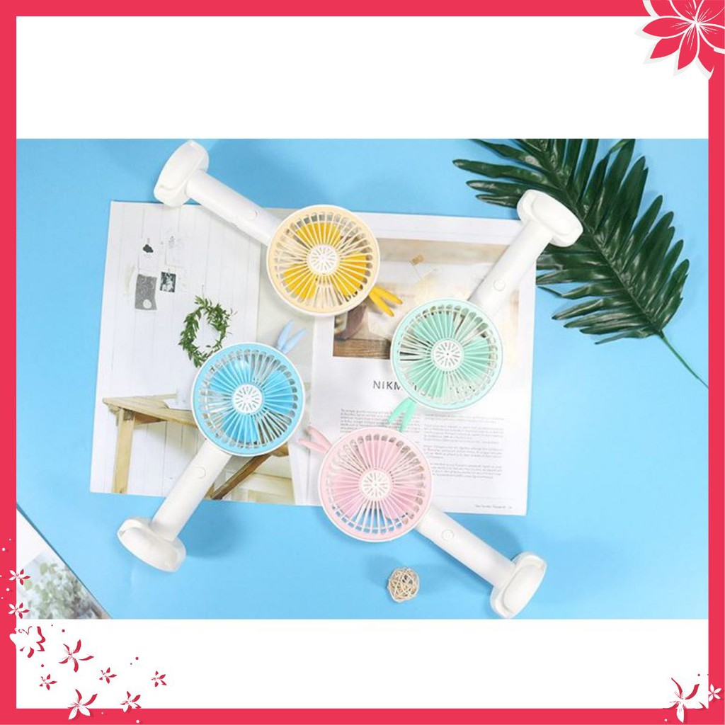 [Siêu Sale] Quạt Mini tích điện cầm tay và để bàn hình tai Thỏ các màu | BigBuy360 - bigbuy360.vn