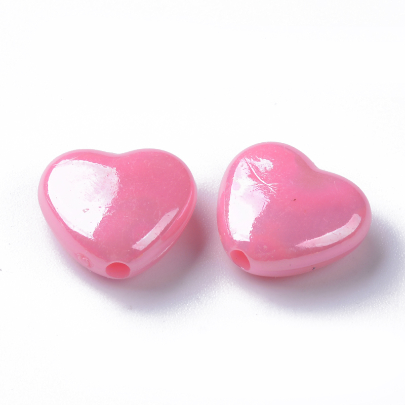 Bộ 20-1000 Hạt Nhựa Acrylic Mạ AB 11x12x5mm Làm Trang Sức 1.8mm