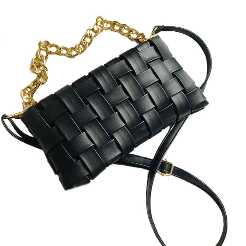 Túi Xách Đeo Vai Bằng Da PU Kèm Dây Đeo Sợi Xích Thời Trang Dành Cho Nữ