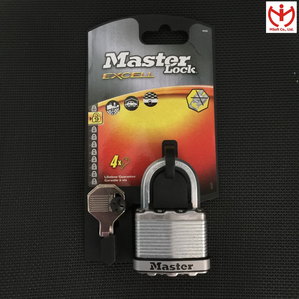 [Q5.HCM] Ổ khóa chống cắt Master Lock M5 D thân thép lá rộng 50mm - MSOFT