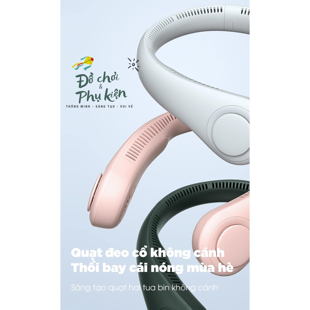 Quạt mini đeo cổ chính hãng JisuLife - Thiết kế vượt trội - Bảo hành chính hãng | BigBuy360 - bigbuy360.vn
