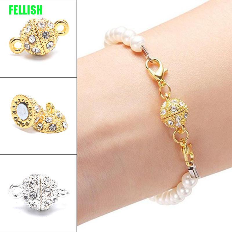 Set 5 Móc Khóa Nam Châm Bằng Kim Loại Đính Đá Chuyên Dụng Làm Đồ Trang Sức