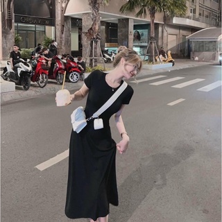 váy body thun lạnh có xẻ tà cưng