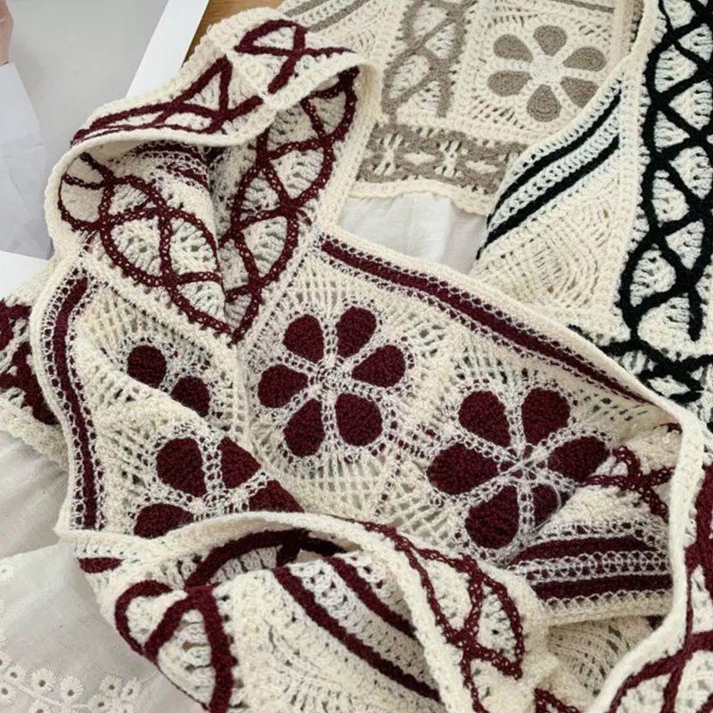 Áo Croptop Dệt Kim Phối Ren Hoa Thời Trang Cho Nữ