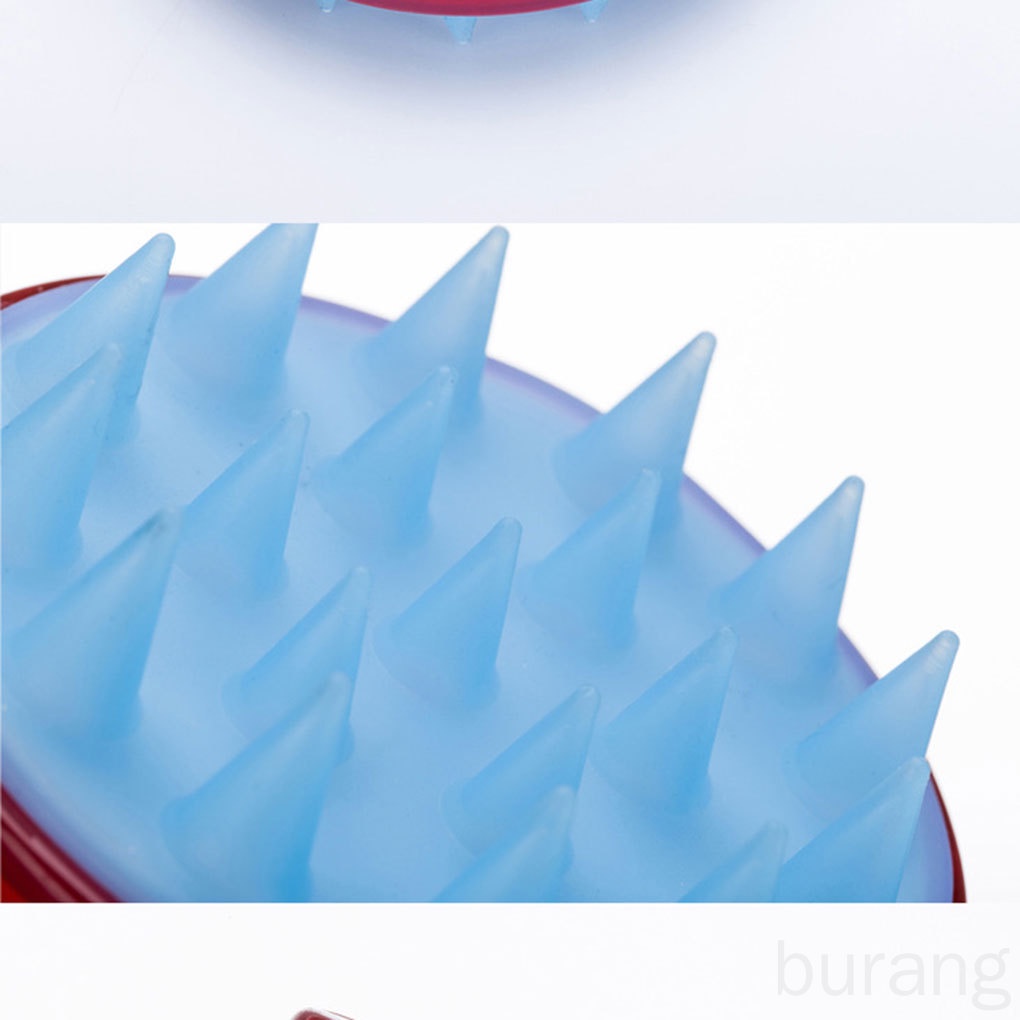 [Hàng mới về] Bàn chải mát xa da đầu khi tắm bằng silicone tiện dụng