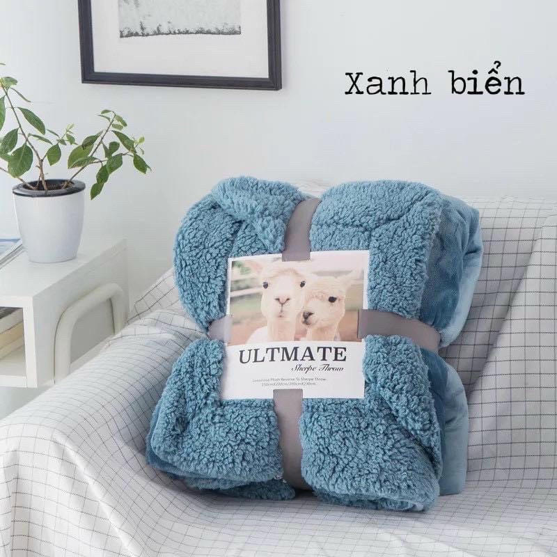 [XẢ KHO 3 NGÀY] Chăn Lông Cừu Ultmate Nhập Khẩu Úc 2 Mặt Cực ấm áp - Sakura JP ( Chăn Cừu Loại 1)