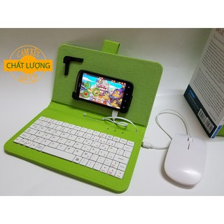 [FREE SHIP]Bao da bàn phím có chuột cho điện thoại, máy tính bảng Android