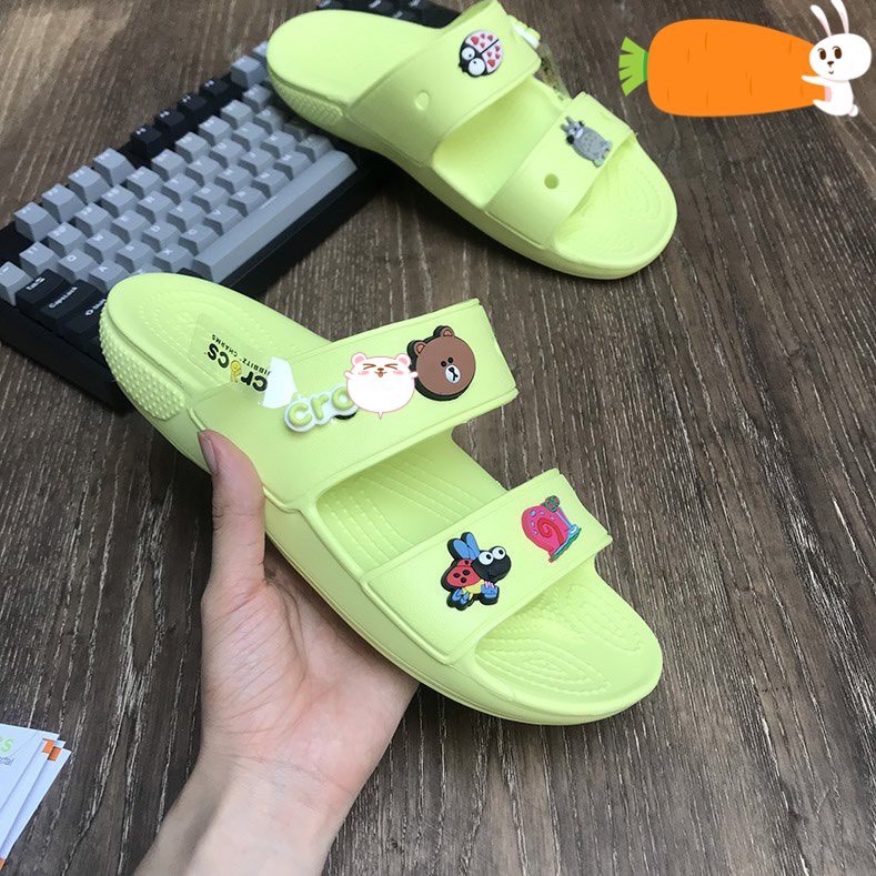 [có sẵn] Dép lê 2 quai 3 màu  bệt cross nữ hai quai ngang hàng xuất khẩu full box