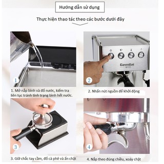 MÁY PHA CÀ PHÊ ESPRESSO LATTE COFFEE GEMILAICRM3005