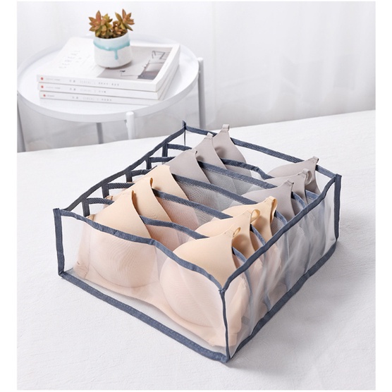 Khay sắp xếp tủ quần áo chất liệu vải lưới - Túi vải đựng đồ lót tất vớ cá nhân Clovershop