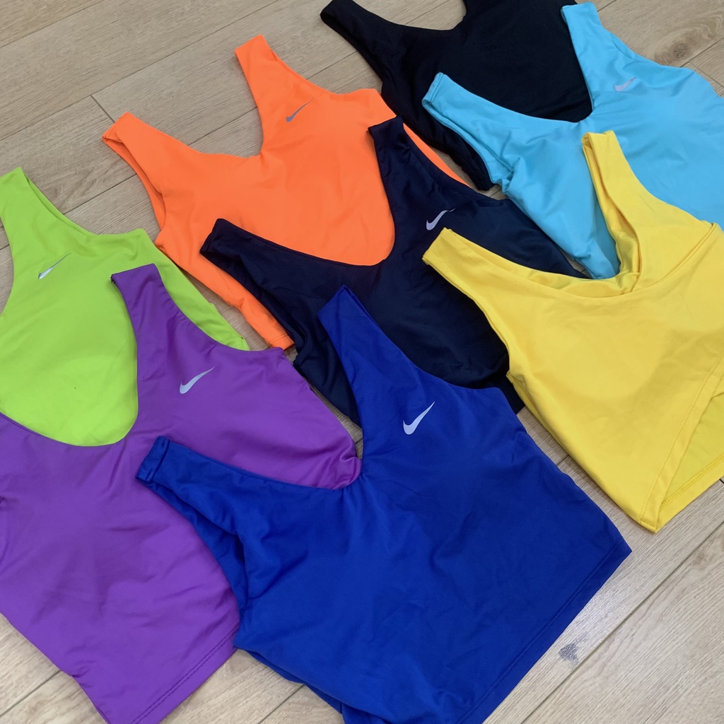 Áo Croptop Tập Gym Yoga Nữ Sát Nách Lưng Đắp Chéo Có Mút