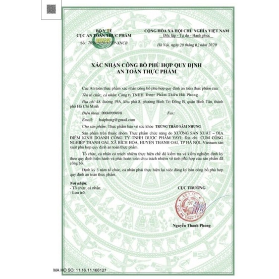 Trùng Thảo Sâm Nhung CH Malaysia