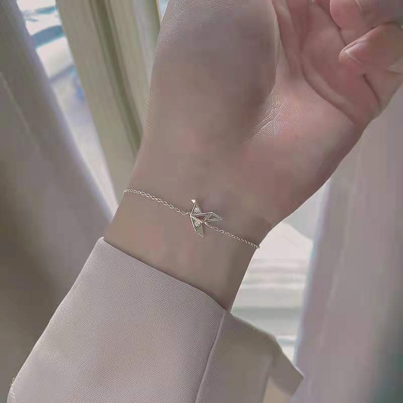 Vòng tay cần cẩu giấy sang trọng Hàn Quốc Vòng tay nữ chất lượng cao Vòng đeo tay thiết kế độc đáo