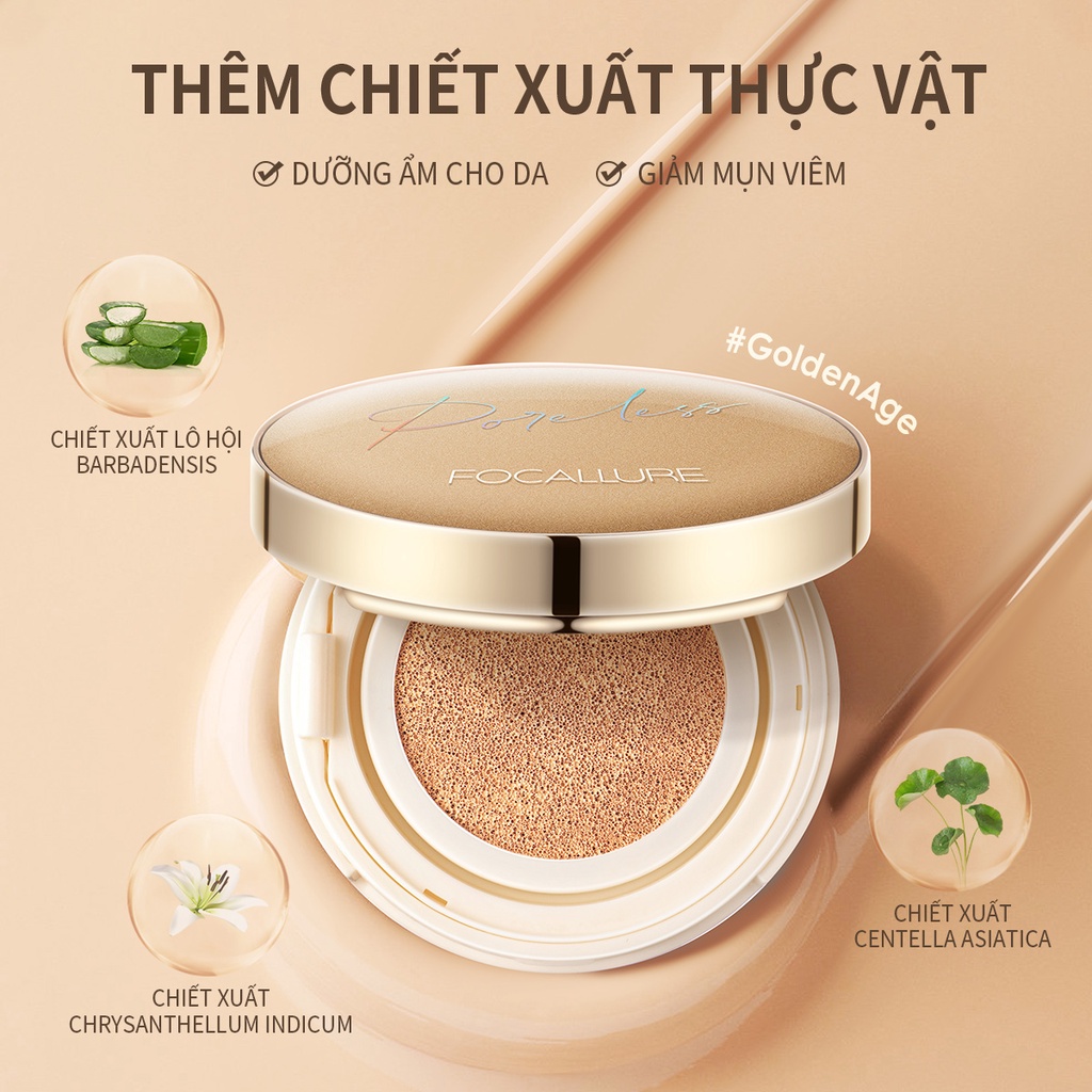 [Mã COSFC30 giảm 10% đơn 150K] Focallure GoldenAge Poreless BB Cushion quả lì tươi lâu trôi thấm nước Mềm 12g | WebRaoVat - webraovat.net.vn