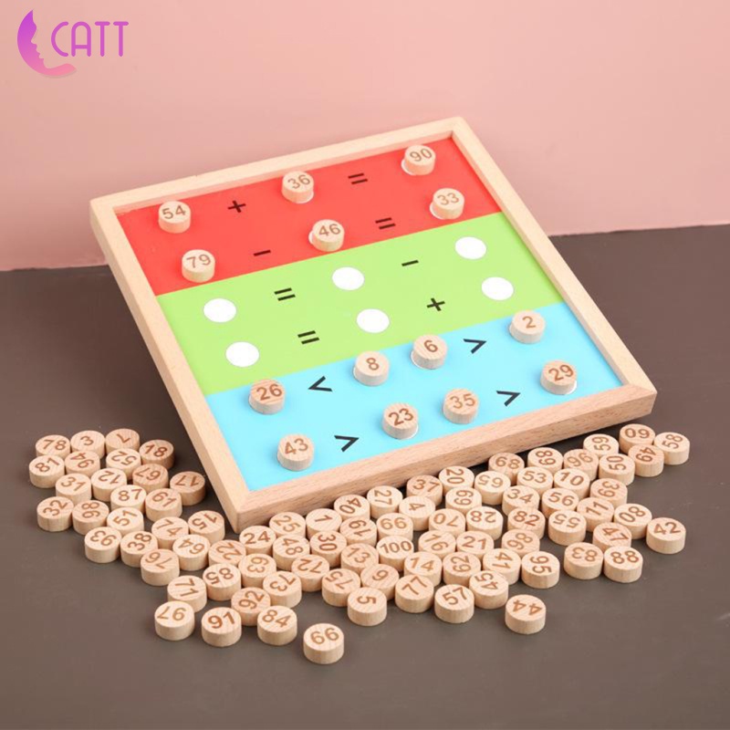 Bộ Đồ Chơi Học Toán Bằng Gỗ 1 Đến 100 Số Montessori Dành Cho Trẻ Em 1 Tuổi