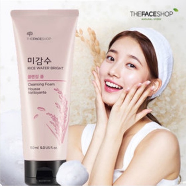 Sữa Rửa Mặt The Face Shop Gạo Trắng Da Rice Water Bright Cleansing Foam 150ml TheFaceShop Chính Hãng