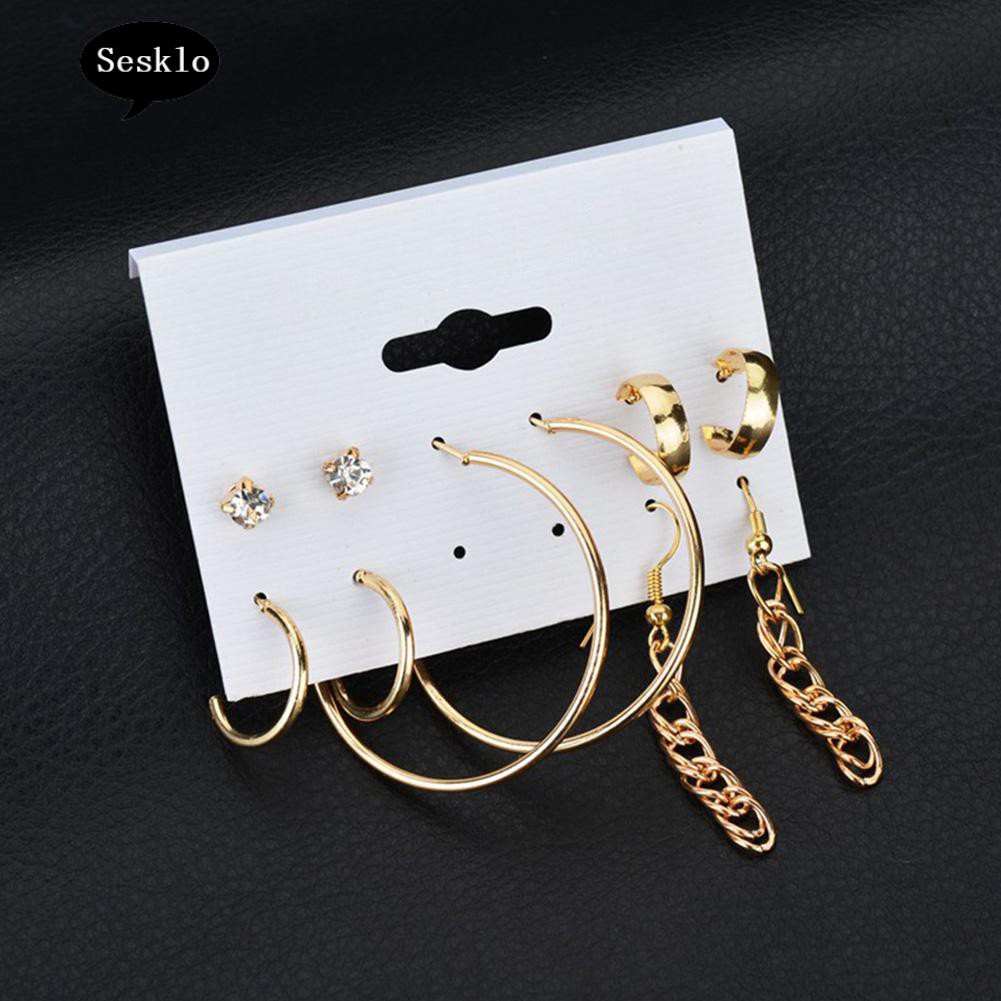 Bộ Đồ Hóa Trang Nhân Vật SK Độc Đáo☀Bộ Khuyên Tai Đính Đá Lấp Lánh Thời Trang Cho Nữ