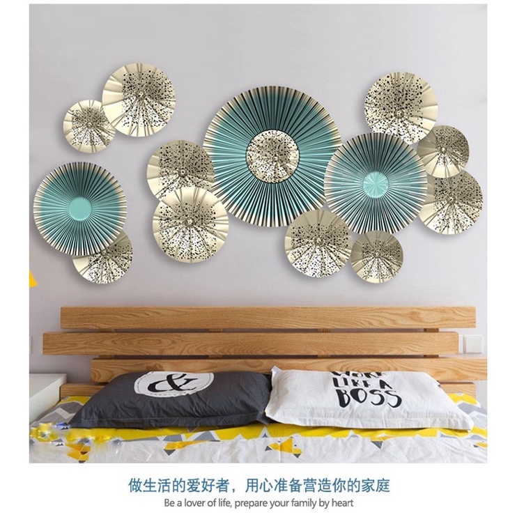 Decal dán tường mẫu vòng tròn 3d