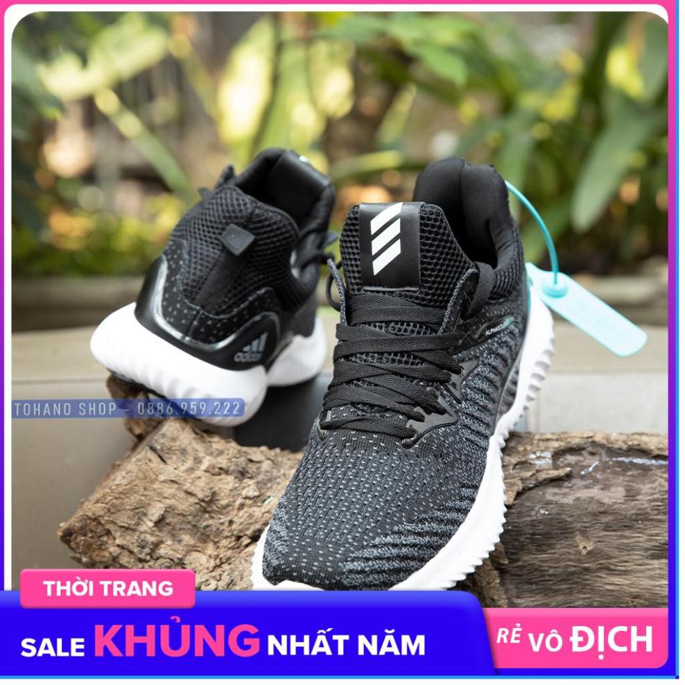 (Flat Sale) Giày Thể Thao Nam Alpha F28 Màu Đen Trắng