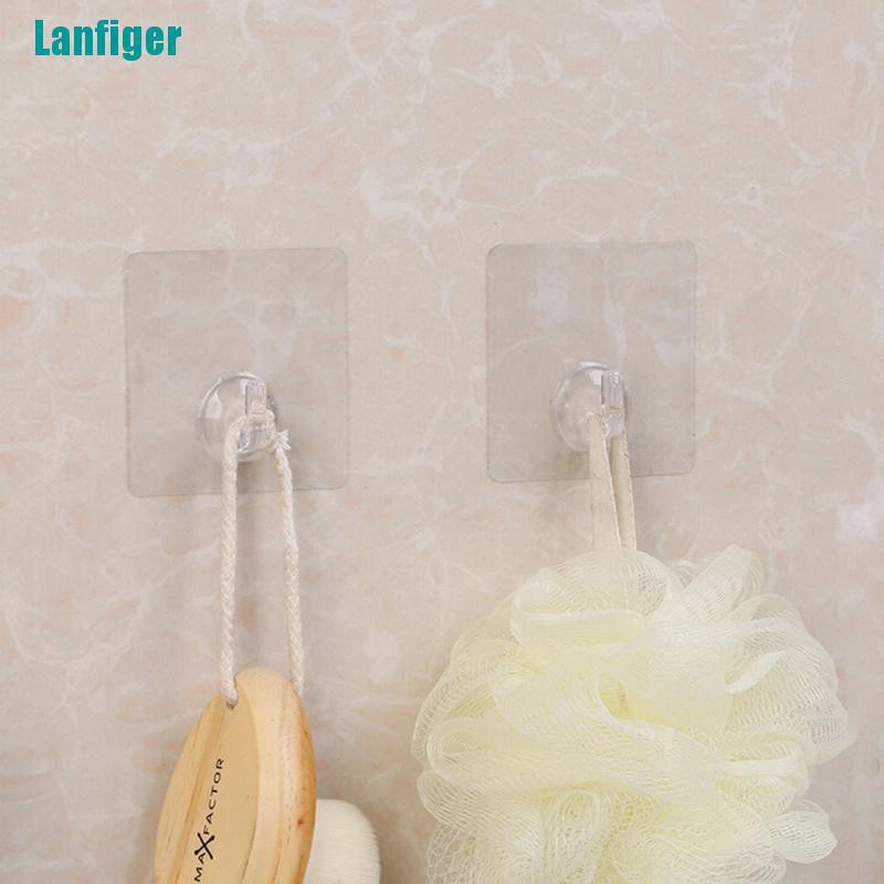 Set 4 Móc Dán Tường Trong Suốt Chịu Lực 2KG
