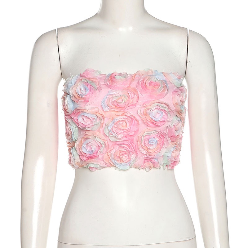 Áo Ống Hở Vai In Hoa Thời Trang Cho Nữ