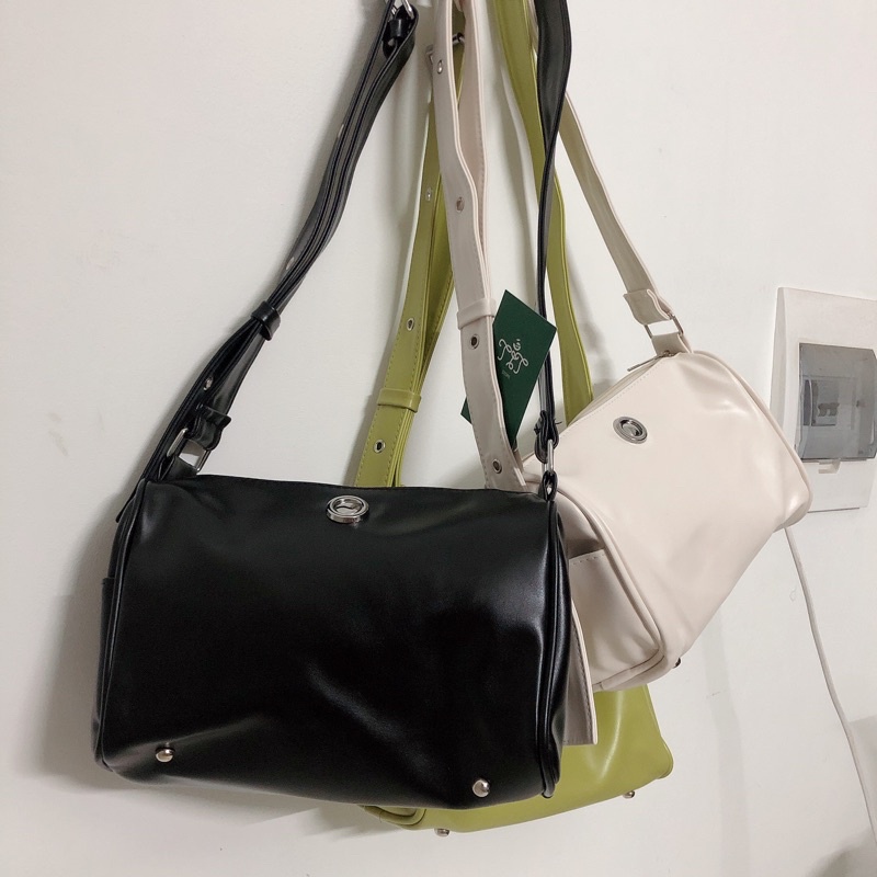 Túi trống da Pu unisex trẻ trung size trung nhỏ