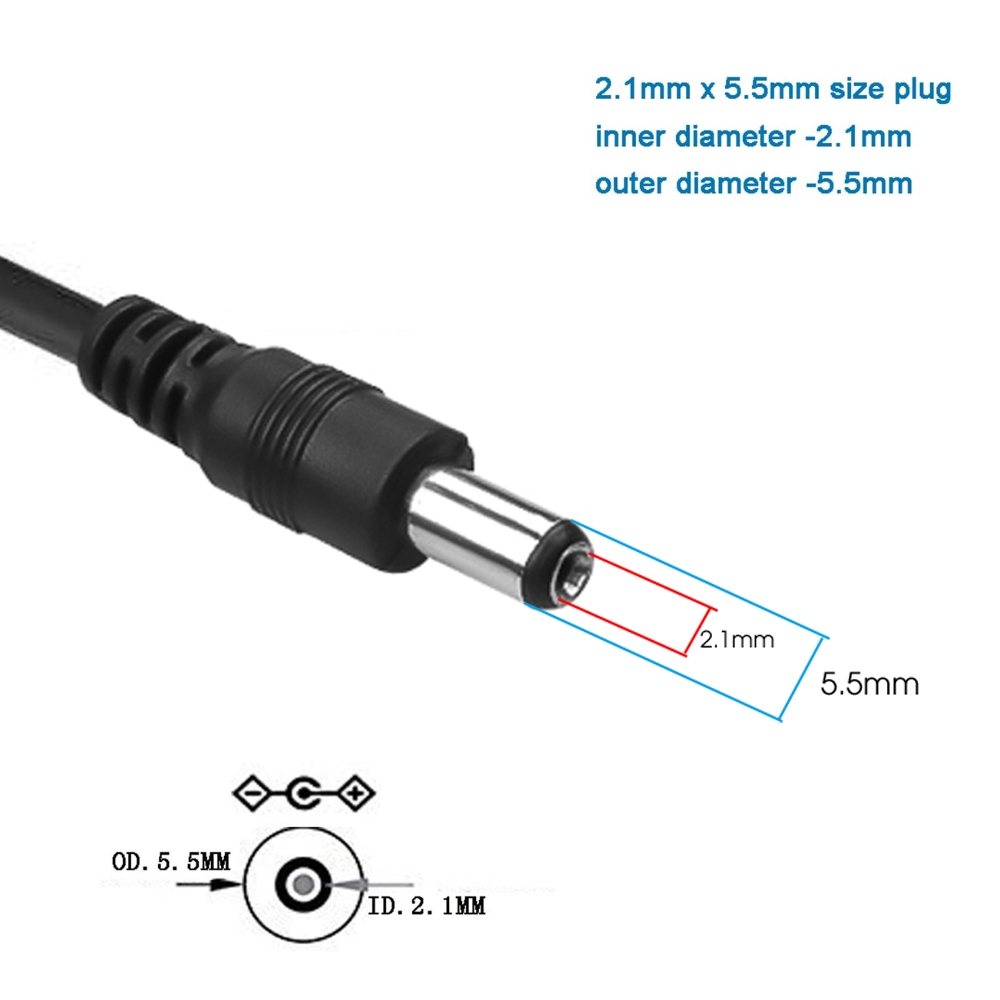 70cm USB To DC 5V Charger Power Cable 5.5 Mm Plug Jack Adapter