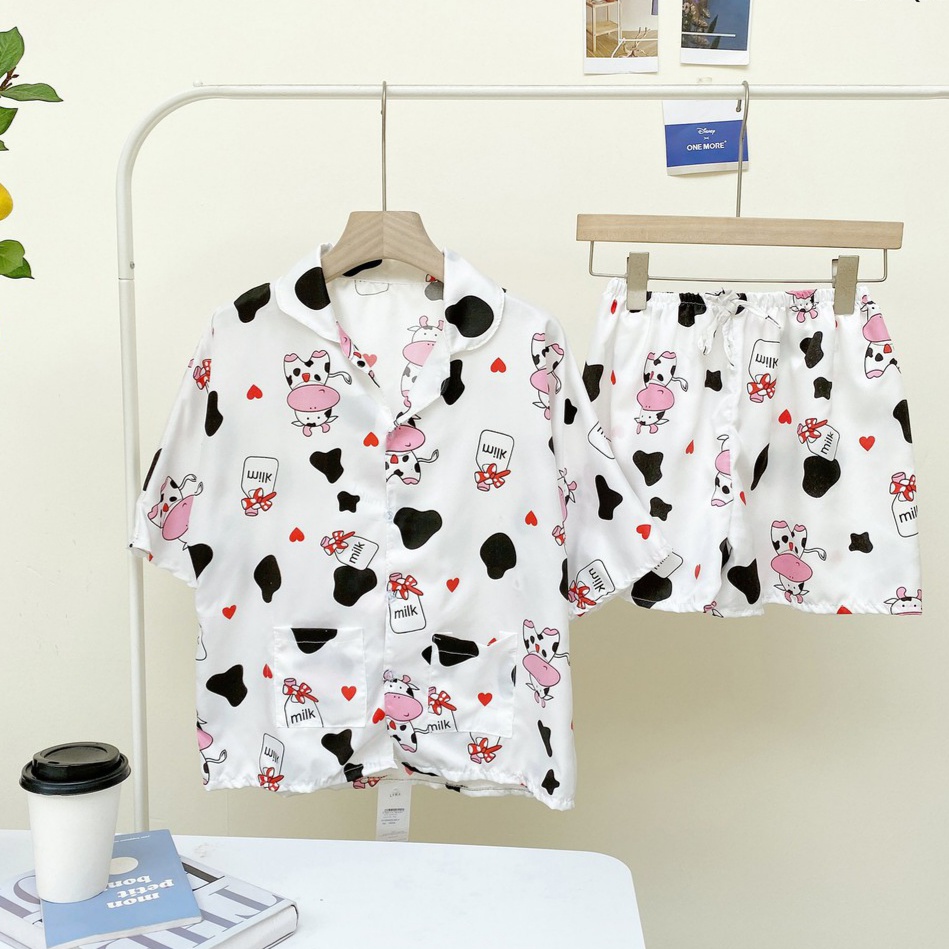 BỘ ĐỒ PIJAMA 💖FREESHIP💖 Bộ mặc nhà nữ mềm mát, hoạ tiết xinh, tay ngắn quần đùi | BigBuy360 - bigbuy360.vn